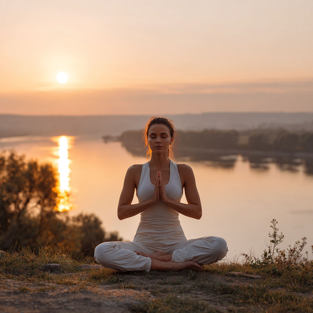 Practică de yoga în natură